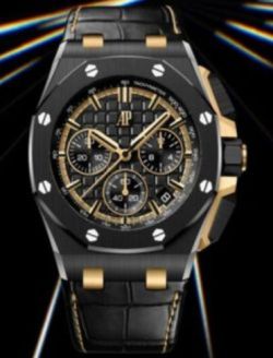 HBF Factory Audemars Piguet Rubber Strap Royal Oak Offshore Royal 26041 Black hexagonal ceramic diameter 44mm Watch